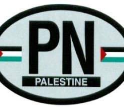 Palestine Oval Reflective Decal
