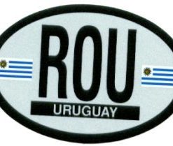 Uruguay Oval Reflective Decal
