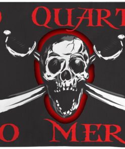 No Quarter No Mercy Pirate Flag 3x5ft Poly