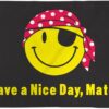 Pirate Happy Face Flag 3x5ft Poly