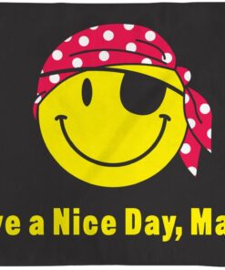 Pirate Happy Face Flag 3x5ft Poly