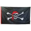 ​Jolly Roger 3'X5' Embroidered Double Sided Grommet Flag