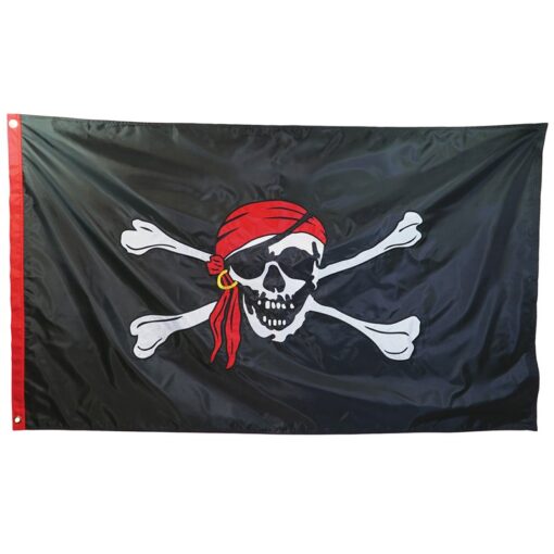 ​Jolly Roger 3'X5' Embroidered Double Sided Grommet Flag