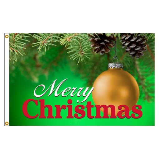 Our festive & colorful collection of Christmas Ornament with our bright red and blue Merry Christmas 3'x5' screen-printed nylon flag speaks for itself