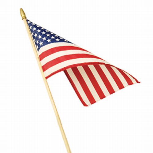 American U.S. Stick Flag 8"x12"