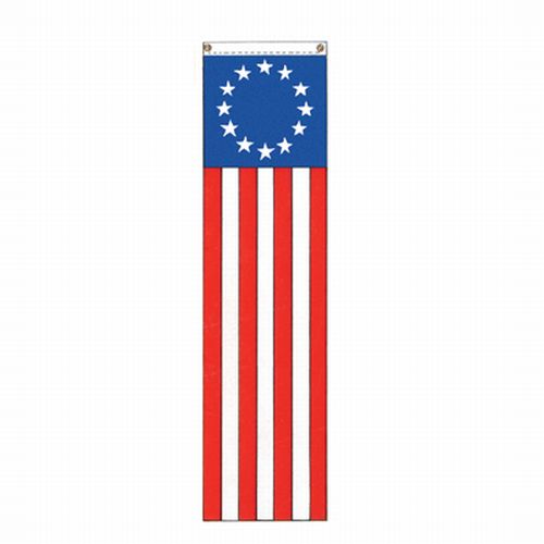 Colonial Polycotton Pulldown 26"x12', 4th of July Flag decorations Vertical Pull Down, 26 IN X 12 FT RELIANCE COLONIAL PULLDOWN, Patriotic Pull Down