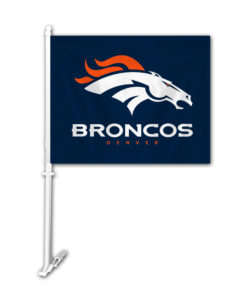 DENVER BRONCOS LOGO CAR FLAG