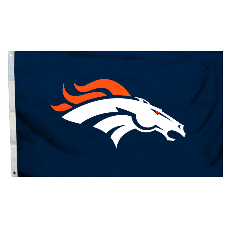 Denver Broncos Blue Background Flag