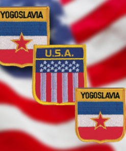 International Country Flag Shield Patches