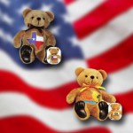 Honor bears patriotic teddy bears with state and military emblems — shop at Flag World Company in Aurora Colorado