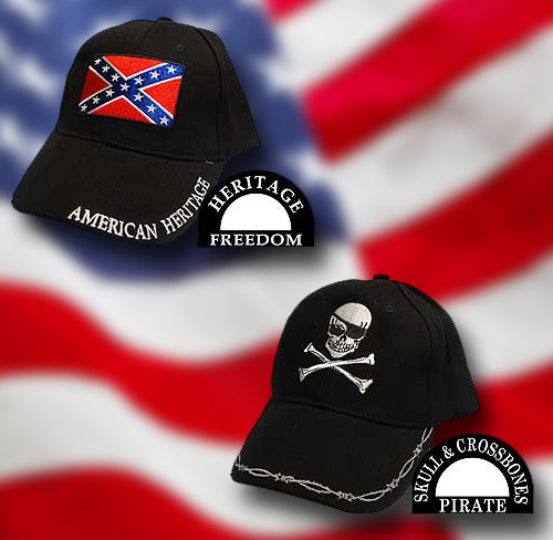 Rebel and Skull Hats