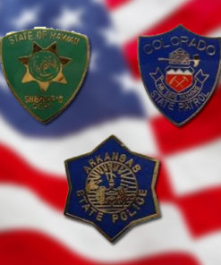 US 50 State Police Patch Pin Collection