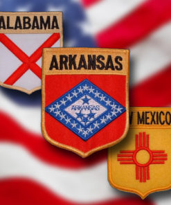 USA 50 States Flag Shield Patches