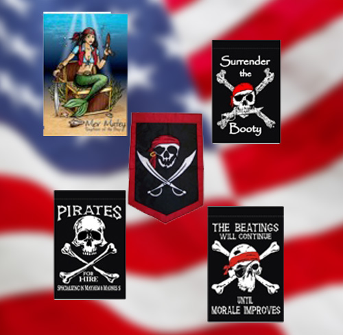 Jolly Roger Skull Banners