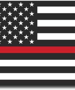 Thin Red Line Flag 3x5 Ft, Firefighter Thin Red Line Black and White American Flag 3×5, Firefighter Red Line American Flag, Thin Red line 3x5' Poly Flag