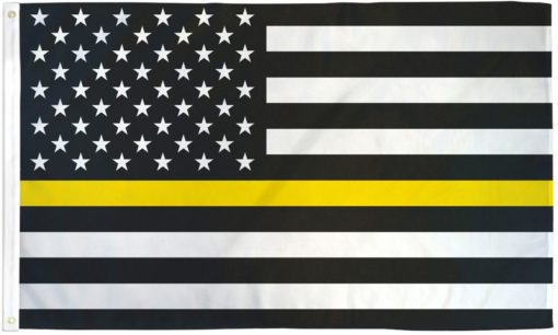 Thin Yellow Line USA 3x5' Flag