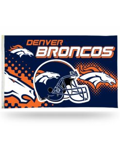 Denver Broncos 3X5 NFL Helmet Flag