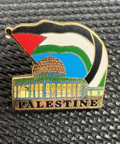 Palestine Flag Flying Over Mosque