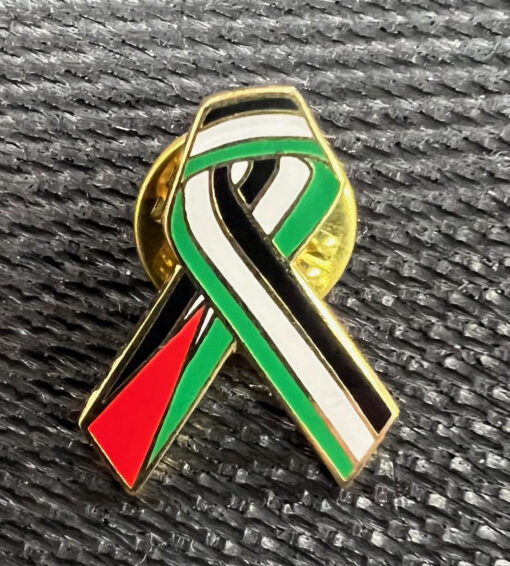 Palestine Ribbon Flag Pin