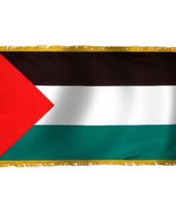 Palestinian 4'x6' Fringed Flag