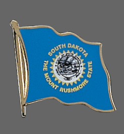 South Dakota State Lapel Pin, South Dakota Flag Lapel Pin, South Dakota Lapel Pin, South Dakota Flag Pin