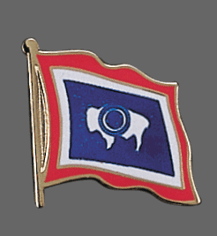 Wyoming State Lapel Pin, Wyoming Flag Lapel Pin, Wyoming Lapel Pin, Wyoming Flag Pin