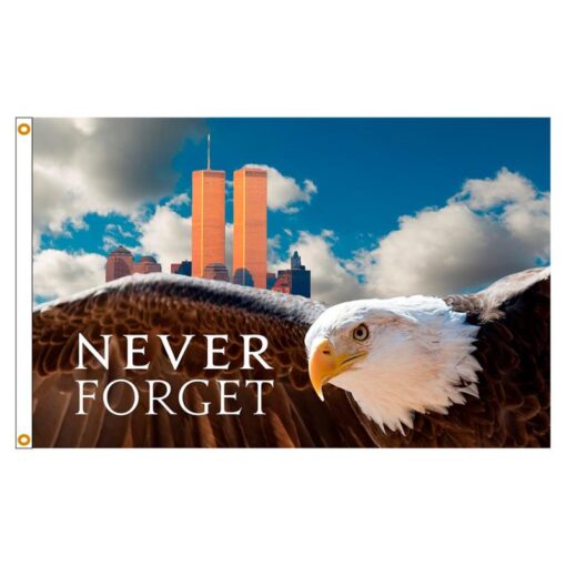 Our festive & colorful collection of 911 Never Forget Eagle 3'X5' screen-printed nylon flag speaks for itself