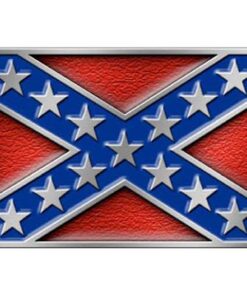 Confederate Flag Blue & Red Belt Buckle, Rebel Flag Belt Buckle Enamel 3.2 INCHES