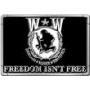Wounded Warrior Freedom Isn't Free 3.2 INCHES Belt Buckle,
