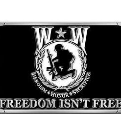 Wounded Warrior Freedom Isn't Free 3.2 INCHES Belt Buckle,