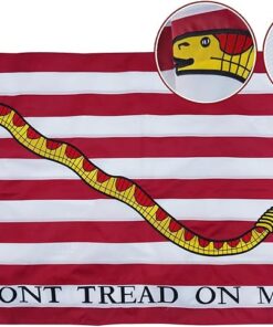 Dont Tread On Me 1st Navy Jack Flag Embroidered 3x5 Outdoor - 2Ply Heavy Duty