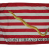 Red & White Stripes Don't Tread On Me 1st Navy Jack 2x3ft Flag, First Navy Jack 2'X3' Poly Flag