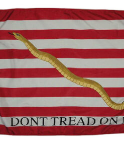 Red & White Stripes Don't Tread On Me 1st Navy Jack 2x3ft Flag, First Navy Jack 2'X3' Poly Flag