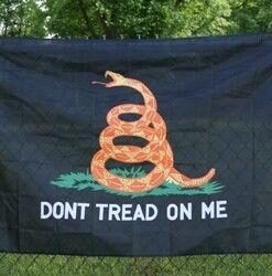 Gadsden Black Flag 3'x5' Polyester "Don't Tread on Me"