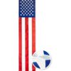 USA Flag Patriotic Bunting Pulldown 50 Embroidered Stars 20" x12', American 50 Star Pulldown 20 in x 12 ft