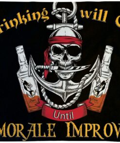 Drinking Will Continue Pirate Flag 3x5ft Poly