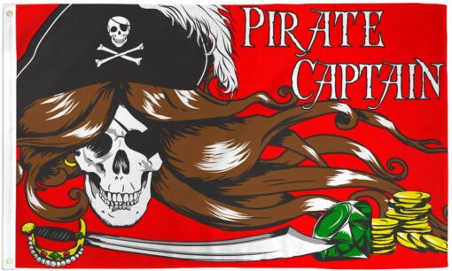 Pirate Captain Woman Flag 3x5ft Poly