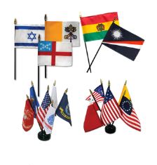 4x6in International Stick Flags