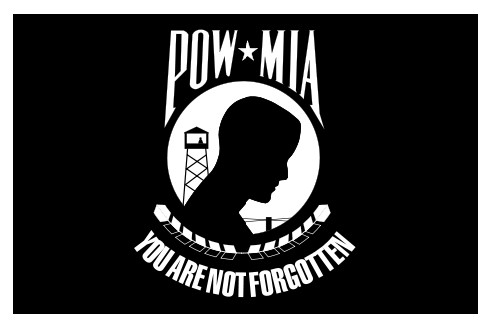 POW/MIA 5X8' Poly Double Seal Flag