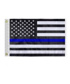 American Thin Blue Line Flags 12x18 Inch Outdoor Flown to represent law enforcement, and as a sign of respect for officers.