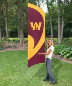 Officially licensed Washington Commanders Tall Team flag stands at 11.5 feet tall!