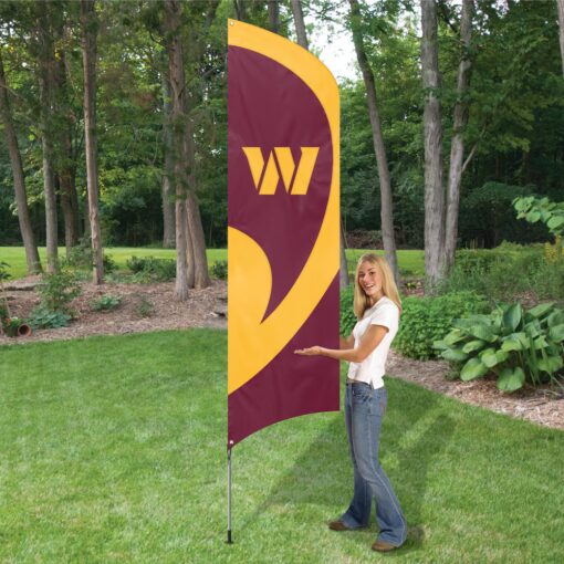 Officially licensed Washington Commanders Tall Team flag stands at 11.5 feet tall!
