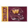 Fly your fandom with the Washington Commanders Helmet Deluxe 3' X 5' Flag