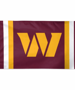 Fly your fandom with the Washington Commanders 3' X 5' Striped Deluxe Flag
