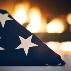 Folded American flag prepared for respectful retirement ceremony per the U.S. Flag Code