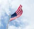 American flag flying at full staff for Veterans Day in Colorado